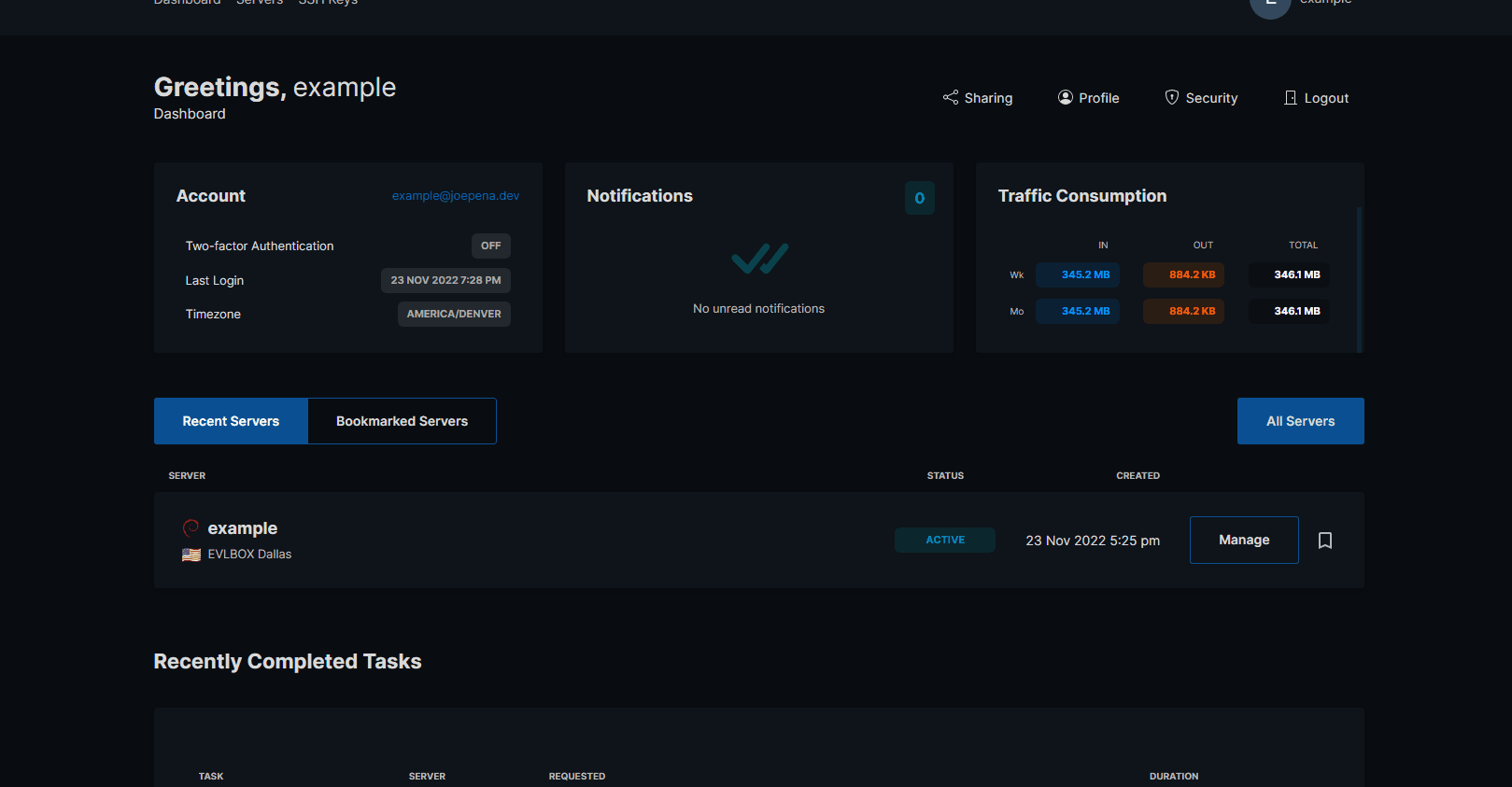 Manage button