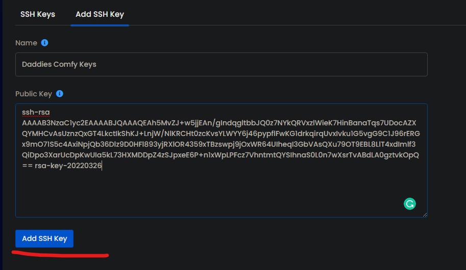 name your key